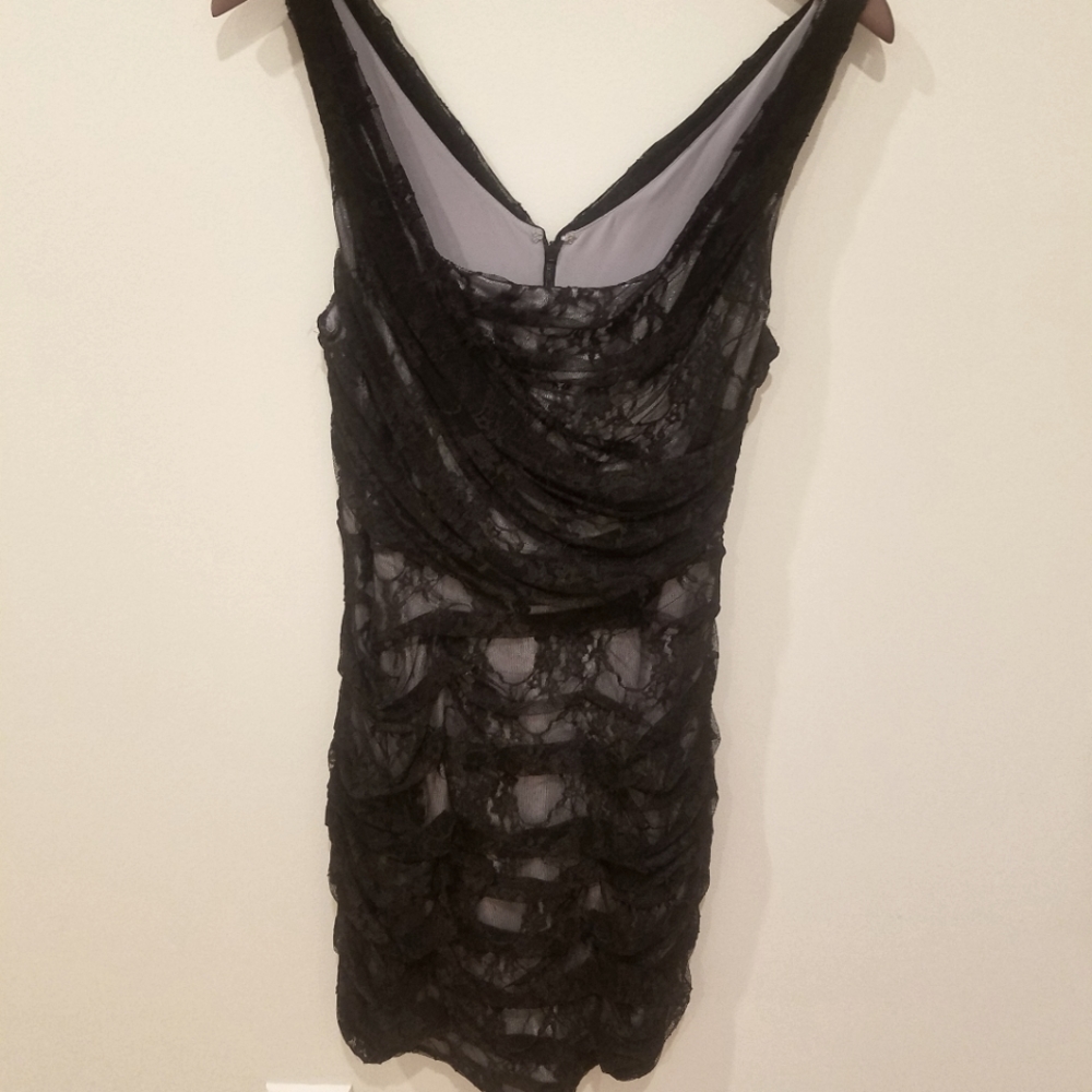 Express Lace Ruched Bodycon Dress, size 8